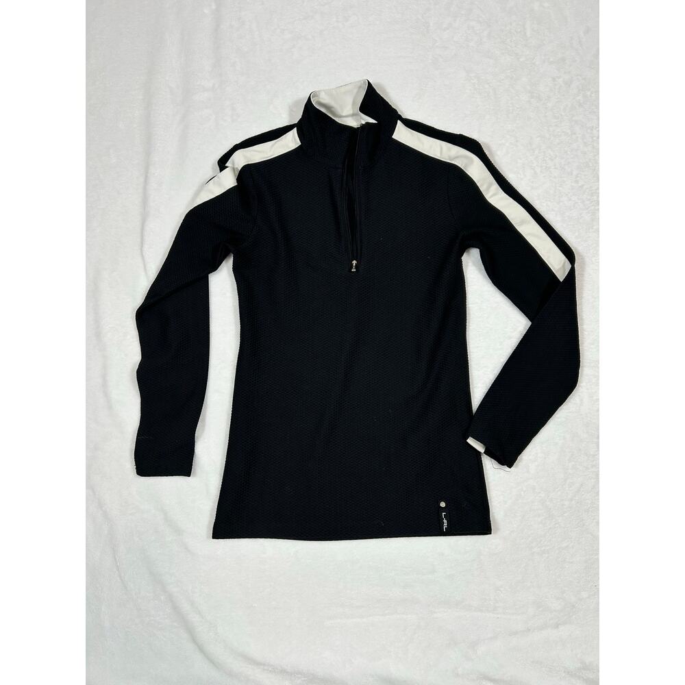 Lauren Ralph Lauren Black Quarter Zip Size Small to Medium